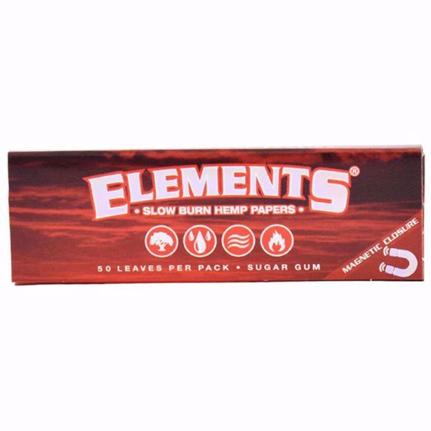 ELEMENT'S RED 1 1/4 SIZE SLOW BURN HEMP PAPERS