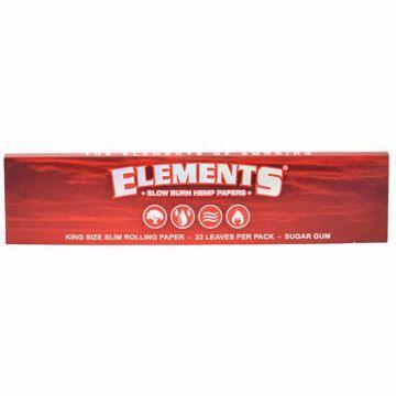 ELEMENT'S RED KING SIZE SLIM SLOW BURN HEMP PAPERS  