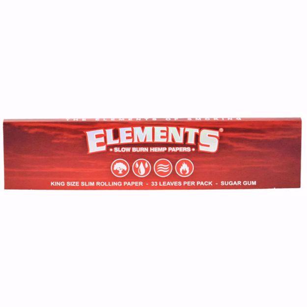 ELEMENT'S RED KING SIZE SLIM SLOW BURN HEMP PAPERS  