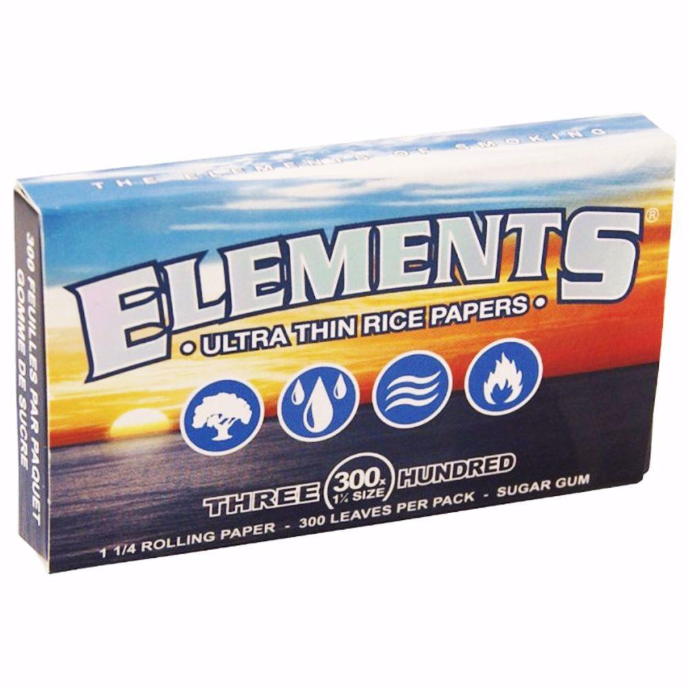 Elements King Size Slim Ultra Thin Rice Rolling Paper Full Box of 50