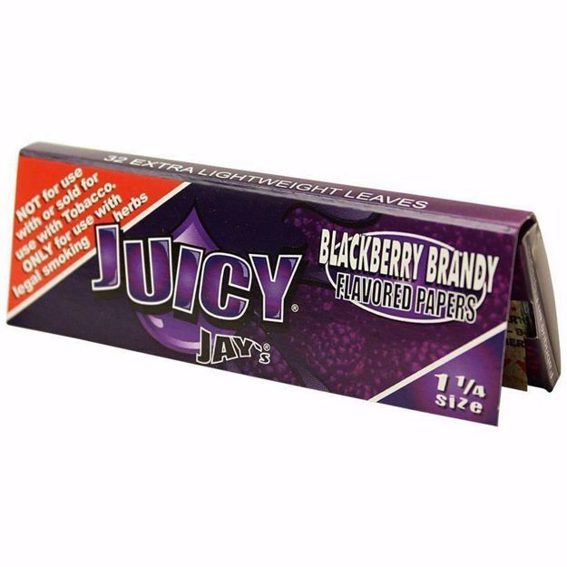 JUICY JAY'S 1 1/4 SIZE BLACKBERRY BRANDY FLAVORED ROLLING PAPERS