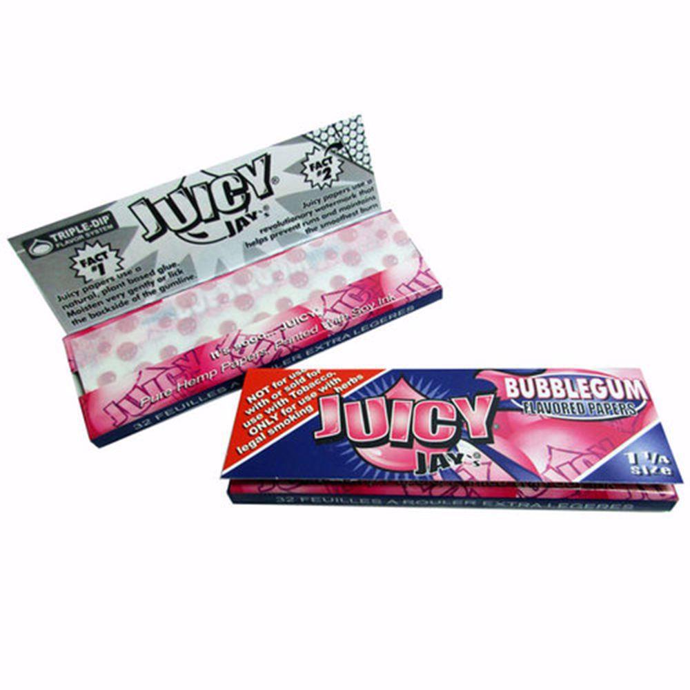 Juicy Jay's 1 1/4 Size Bubble Gum Flavored Rolling Papers Rolling Ace