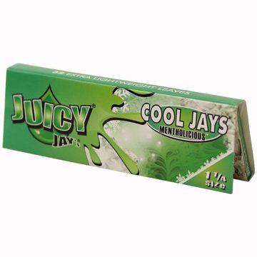 JUICY JAY'S 1 1/4 SIZE COOL JAYS MENTHOL FLAVORED ROLLING PAPERS