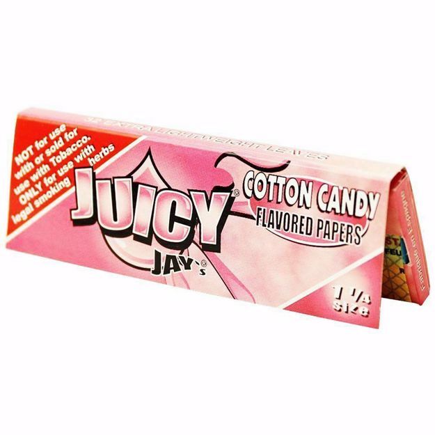 JUICY JAY'S 1 1/4 SIZE COTTON CANDY FLAVORED ROLLING PAPERS
