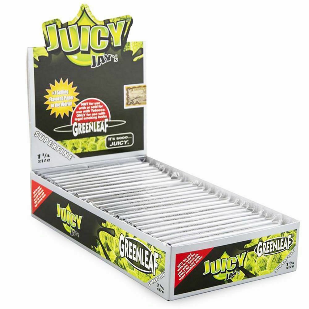 Juicy Jay's 1 1/4 Size Greenleaf Superfine Flavored Rolling Papers ...