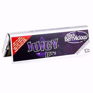 JUICY JAY'S SUPERFINE 1 1/4 SIZE BLACKBERRYLICIOUS FLAVORED ROLLING PAPERS