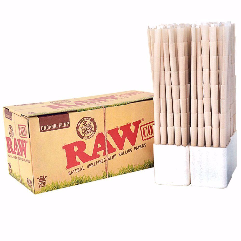 Rolling Ace. RAW ORGANIC HEMP KING SIZE PREROLLED CONES 800 PACK