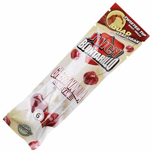 JUICY BLUNTARILLO CHERRY VANILLA FLAVORED QUAD LEAF CIGARS
