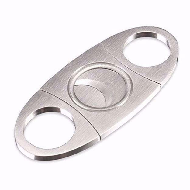 DOUBLE BLADE CIGAR CUTTER WITH DOUBLE LOOP