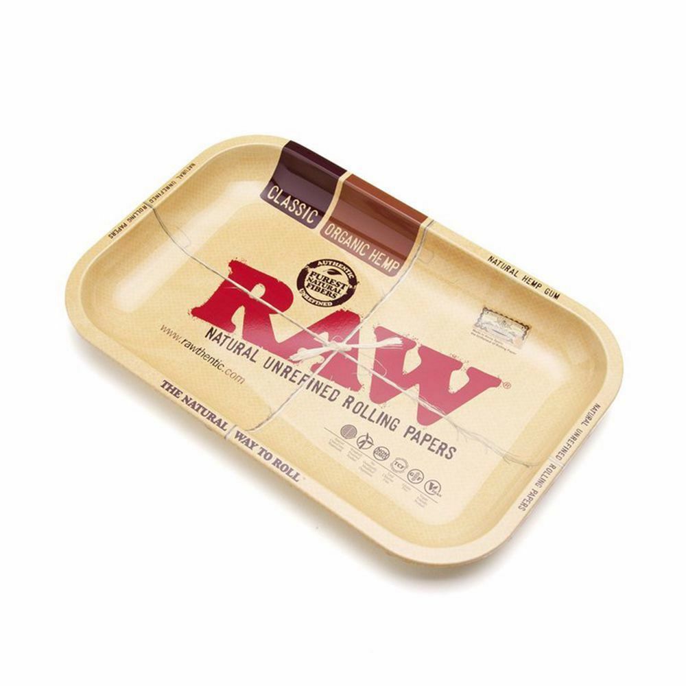 Raw Metal Rolling Tray • Small Rolling Ace