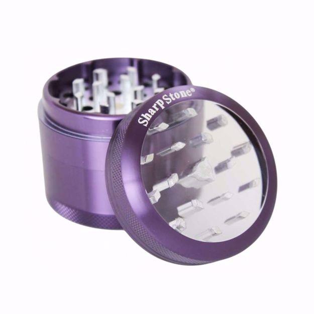 SHARPSTONE GLASS TOP GRINDER POLLINATOR MEDIUM PURPLE