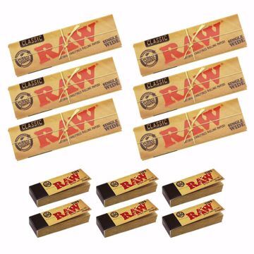 RAW CLASSIC SINGLE WIDE REFILL BUNDLE WITH TIPS