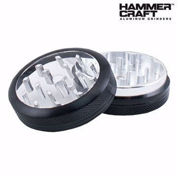 HAMMERCRAFT ANODIZED BLACK CLEAR TOP ALUMINUM CNC 2.2" GRINDER