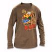 RAW BRAZIL MEN'S CHOCOLATE BROWN LONG SLEEVE T-SHIRT