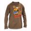 RAW BRAZIL MEN'S CHOCOLATE BROWN LONG SLEEVE T-SHIRT