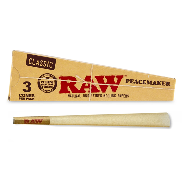 RAW CLASSIC PEACEMAKER PRE-ROLLED CONES - 3 CONES