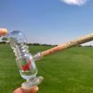 Raw x RooR Cone Bubbler green field