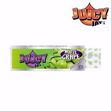 JUICY JAY'S SUPERFINE 1 1/4 SIZE WHITE GRAPE FLAVORED ROLLING PAPERS