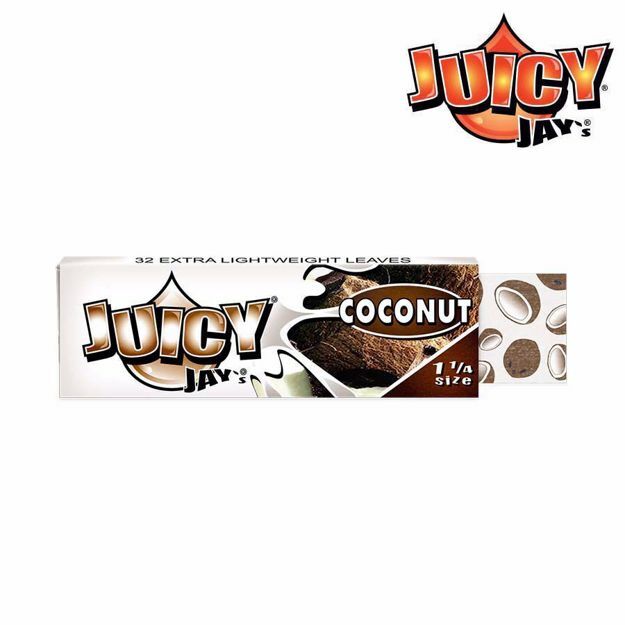 JUICY JAY'S 1 1/4 SIZE COCONUT FLAVORED ROLLING PAPERS