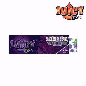 JUICY JAY'S 1 1/4 SIZE BLACKBERRY BRANDY FLAVORED ROLLING PAPERS