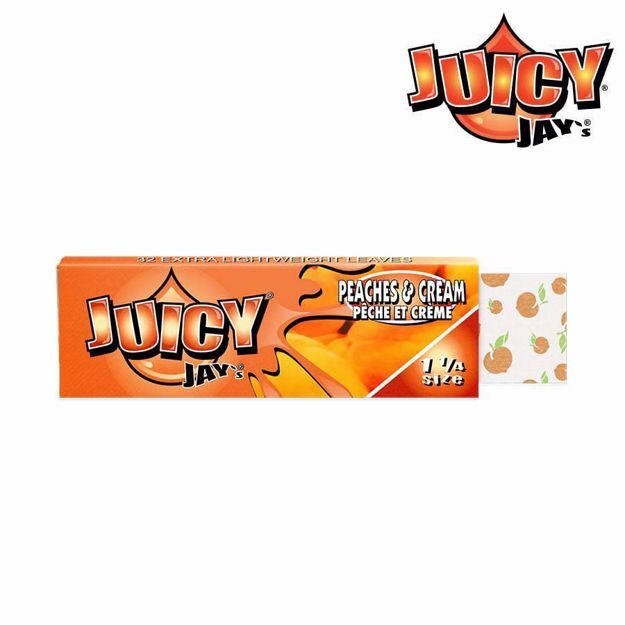 JUICY JAY'S 1 1/4 SIZE PEACH FLAVORED ROLLING PAPERS	