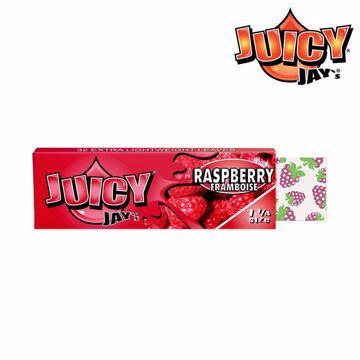 JUICY JAY'S 1 1/4 SIZE RASPBERRY FLAVORED ROLLING PAPERS