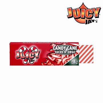 JUICY JAY'S 1 1/4 SIZE CANDY CANE FLAVORED ROLLING PAPERS