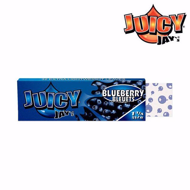 JUICY JAY'S 1 1/4 SIZE BLUEBERRY FLAVORED ROLLING PAPERS