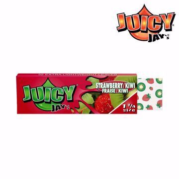 JUICY JAY'S 1 1/4 SIZE STRAWBERRY KIWI FLAVORED ROLLING PAPERS