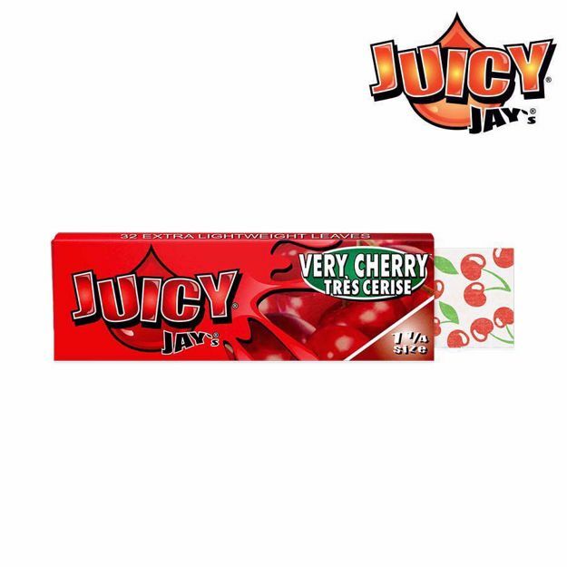 JUICY JAY'S 1 1/4 SIZE VERY CHERRY FLAVORED ROLLING PAPERS