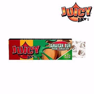 JUICY JAY'S 1 1/4 SIZE JAMAICAN RUM FLAVORED ROLLING PAPERS