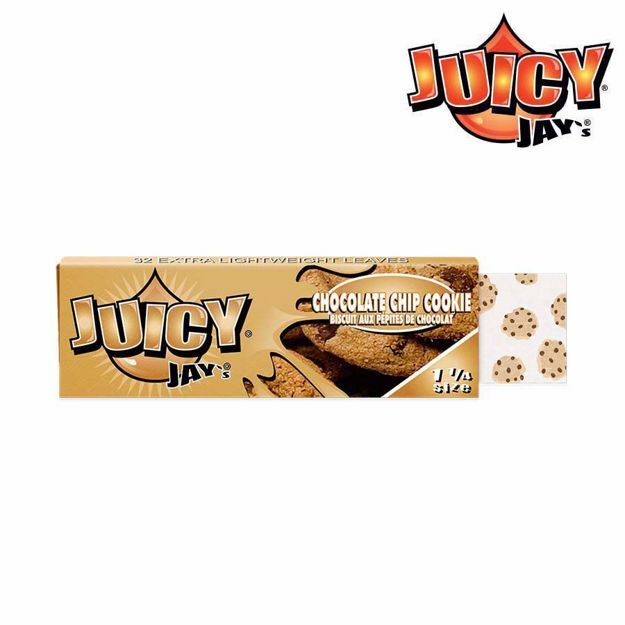 JUICY JAY'S 1 1/4 SIZE CHOCOLATE COOKIE DOUGH FLAVORED ROLLING PAPERS	