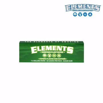 ELEMENTS GREEN 1 1/4 ROLLING PAPERS	