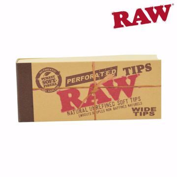 RAW ROLLING TIPS WIDE PERFORATED	