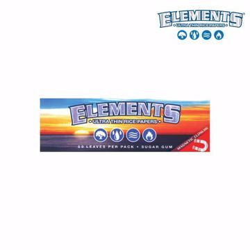 ELEMENT'S 1 1/4 SIZE ULTRA THIN RICE ROLLING PAPERS	
