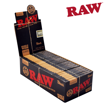 RAW BLACK SINGLEWIDE DOUBLE WINDOW NATURAL UNREFINED HEMP ROLLING PAPERS	